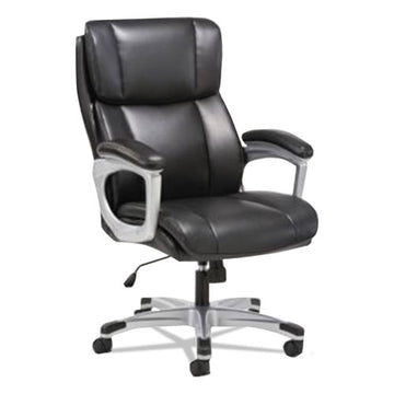 Sadie™ 3-fifteen Executive High-back Chair, Supports Up To 225 Lb, 20" To 24.8" Seat Height, Black Seat-back, Chrome Base freeshipping - TVN Wholesale